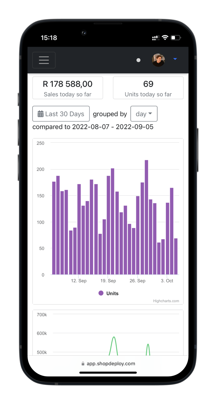 Shopdeploy iOS Mockup